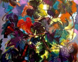 "A Vine Branch"
Size: 61X76cm
Oil on canvas
Sold Semi Abstract Gallery