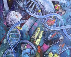 “DNA Dance”
Size: 73X100cm
Oil on canvas
£350